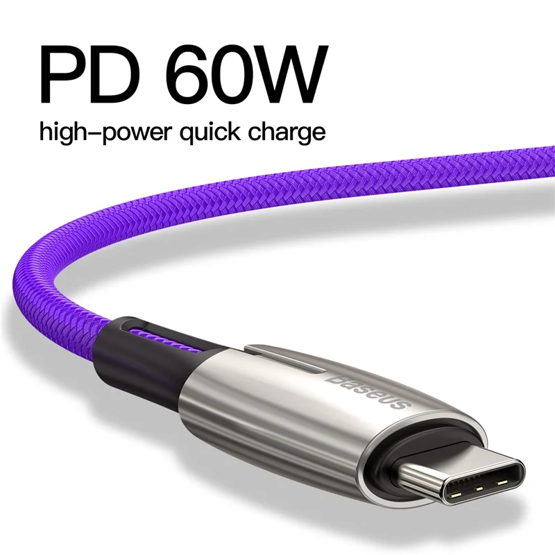 Светодиодный кабель usb type c для быстрой зарядки для samsung xiaomi notebook macbook pro Зарядное устройство usb c PD кабель 2 m 1 m 3A