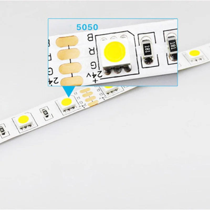 Китайская Светодиодная лента 5050 SMD DC24V свет 5 м 300led Гибкая не водонепроницаемая