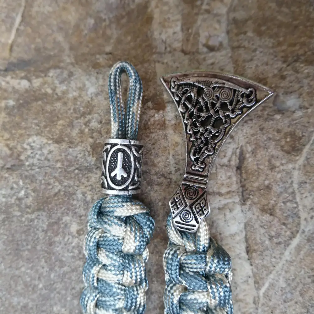 Paracord браслеты из Руна викингов Браслет молот Тора мьельнир амулет скандинавский