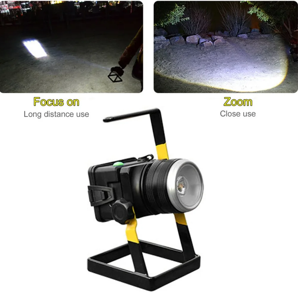 Портативный вращающийся зум T6LED прожектор лампа наружная перезаряжаемая