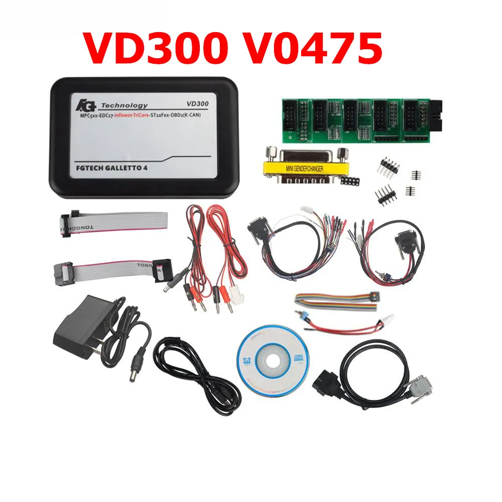 VD300 V0475 Новое поступление последняя версия VD300 V0386/V0475 V54 FGTech Galletto 4 Master BDM-TriCore-OBD функция VD300 ECU программист - Цвет: VD300 V0475