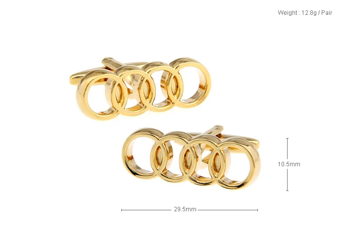 Дешевые оптовые запонки Audi логотип мужские ювелирные изделия|logo cufflinks|cufflinks