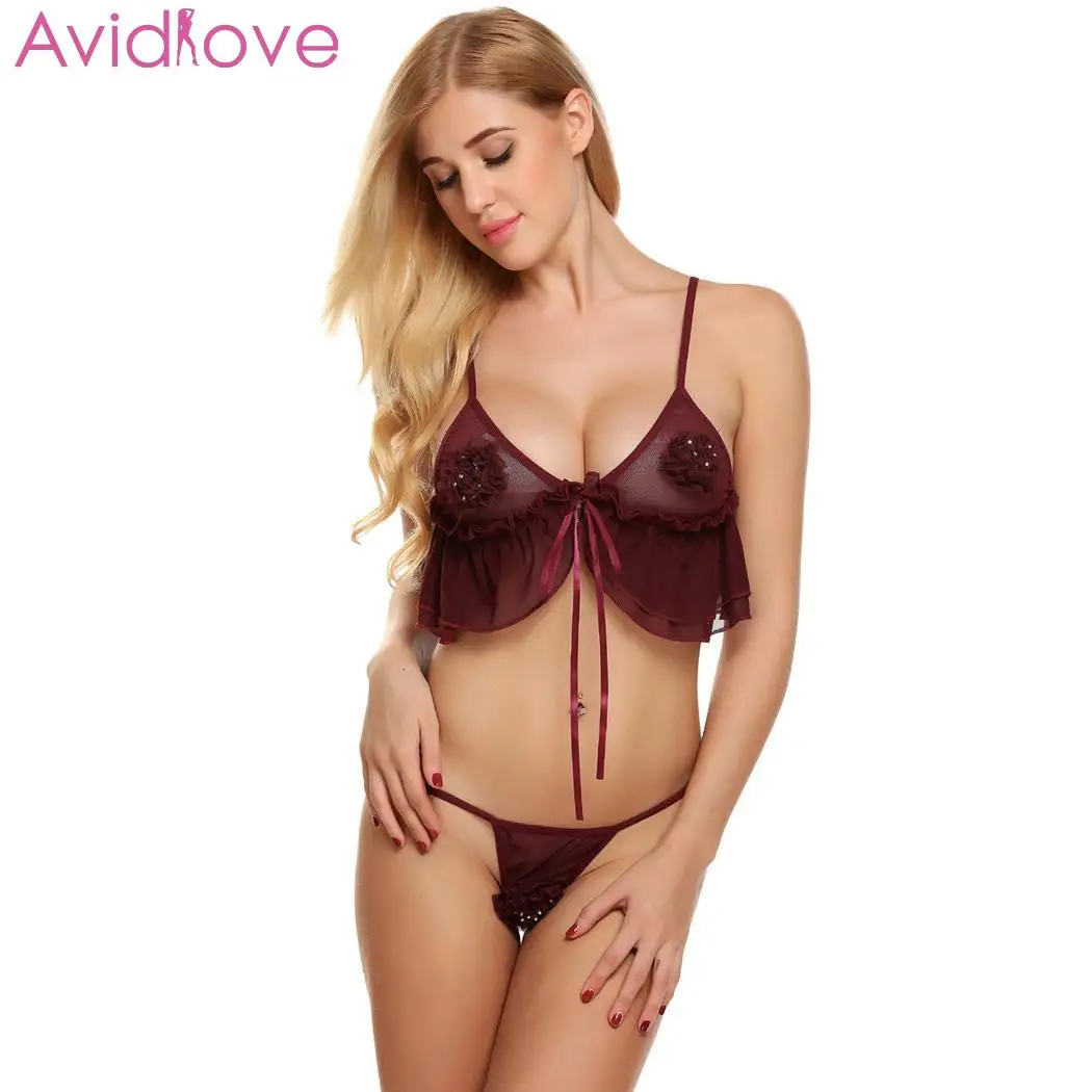 Женское сексуальное нижнее белье Avidlove Прозрачное Бикини экзотическое боди с