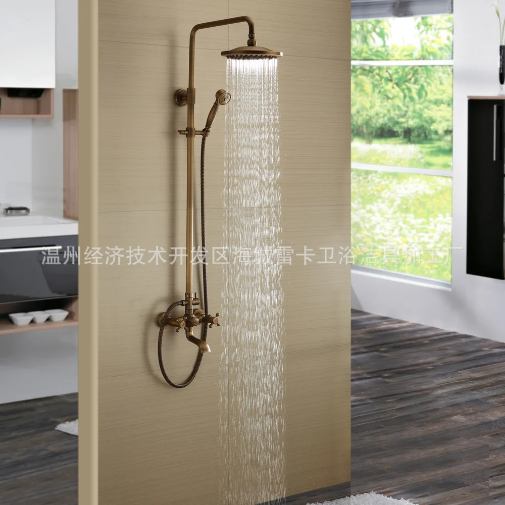 

[Hardware] Full copper square shower bathroom faucet into the wall duplex mixing faucet large price advantages