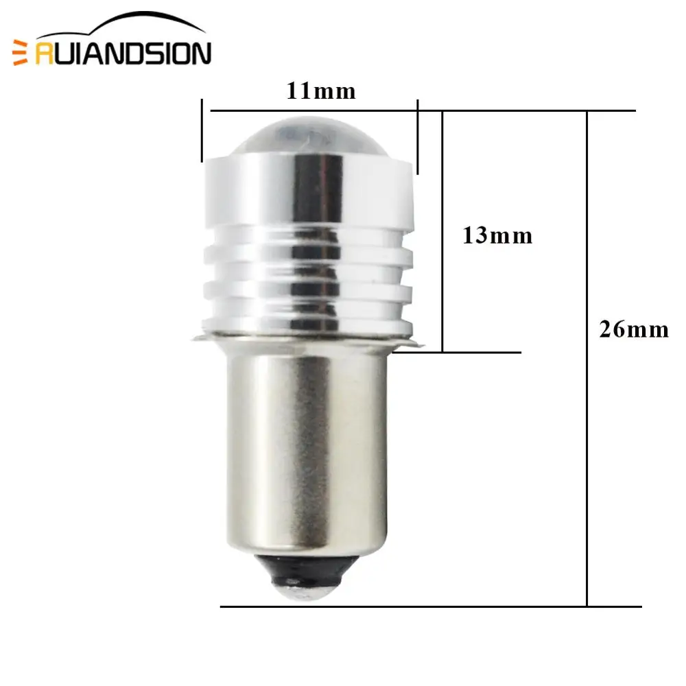 1 шт. P13.5S PR2 0,5 Вт DC 3 в 4,5 в 6 в 3smd 3030 Maglite лампа светодиодный фонарик запасная часть Maglite велосипедный фонарь светодиодный Белый 150LM