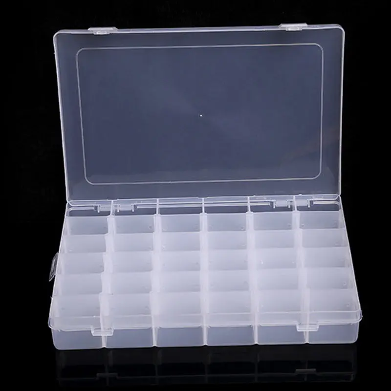 10/15/24/36 Compartments Plastic Transparent Organizer Jewel Bead Case Cover Container New Storage Box For Jewelry Pill Holders | Дом и сад