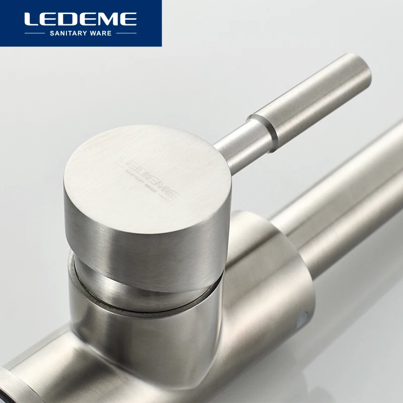 LEDEME смеситель для кухни с керамическим краном кухонная раковина из нержавеющей