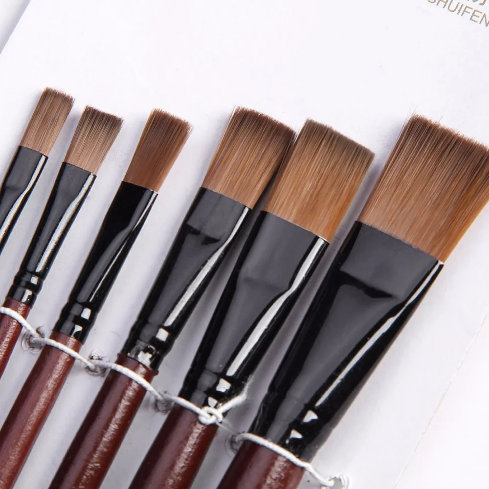 1 комплект/6 шт. искусственная нейлоновая акриловая фотография|oil paint brush|brush for
