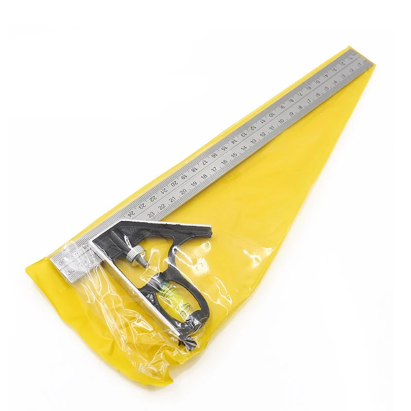 300 мм Регулируемая комбинация набор квадратных линейки с прямым углом и уровнем
