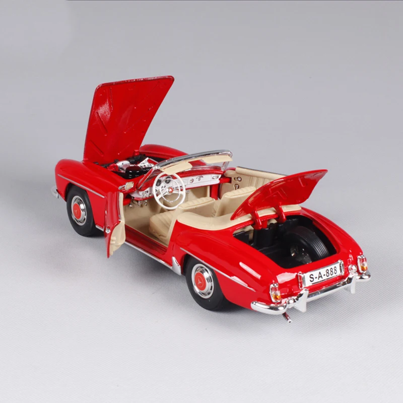 Maisto 1:18 литая машина 1955 190SL Roadster W121 Coupe красные классические автомобили из сплава
