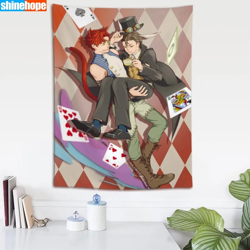 Anime Boy With Sword Tapestry Mandala Wall Hanging Wall Tapestry Psychedelic Farmhouse Decor Dorm Room Wall Carpet Wall Blanket - Цвет: Tapestry 4