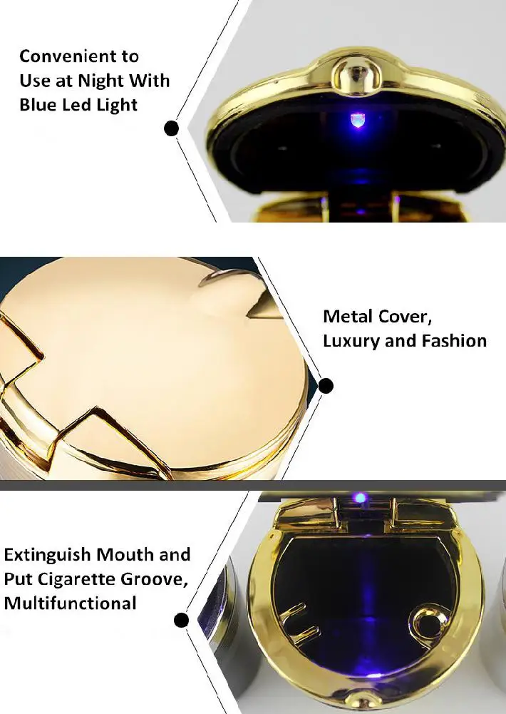 TPFOCUS автомобильная пепельница с крышкой шикарный бездымный самогасящий