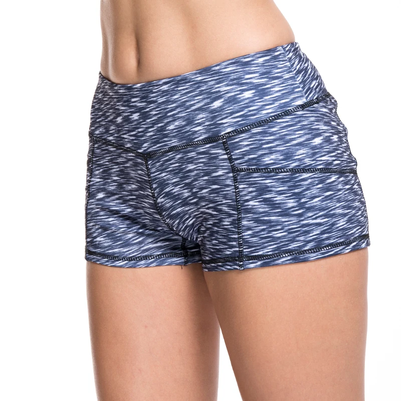 Летние модные женские шорты для фитнеса с высокой талией спортивные женщин