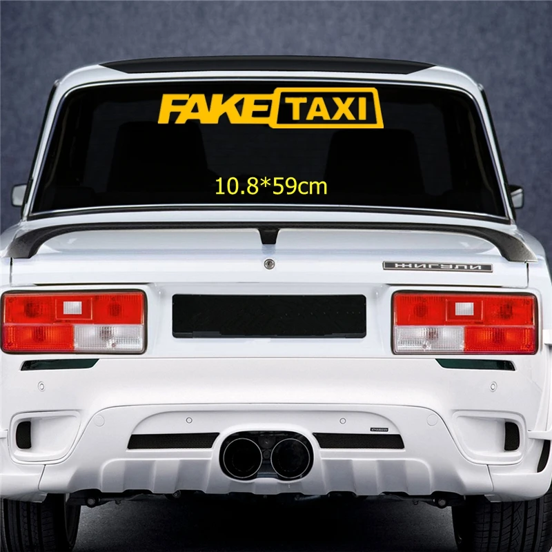 

Three Ratels TZ-1168 Car Sticker FAKE TAXI Reflective Car Sticker For Volkswagen Golf 4 Ford Focus 3 Toyota Auris Seat Exeo Bmw