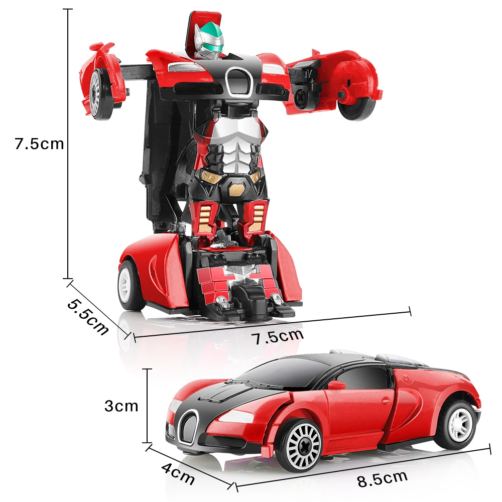 2 в 1 мини-игрушки автомобиль тянуть назад автомобиль сплав и ABS Diecast трансформируемые роботы модели коллекционные Diecasts игрушки для детей