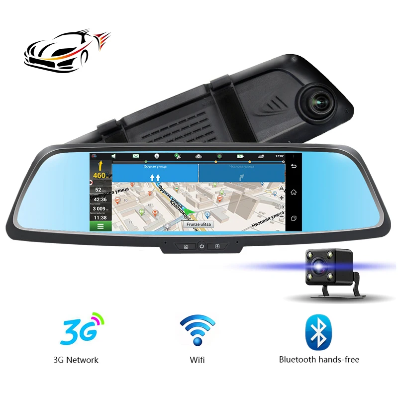 Maustor 3G заднего вида Камера зеркало видеорегистратор Android GPS навигации wi-fi тире Cam