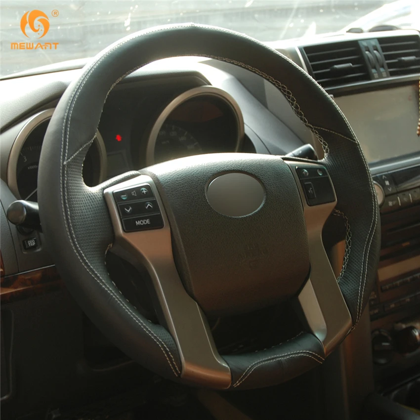 Чехол на руль из черной кожи для Toyota Land Cruiser Prado 2010-2015 Tundra 2013-2017 Tacoma 2011-2016 4runner |
