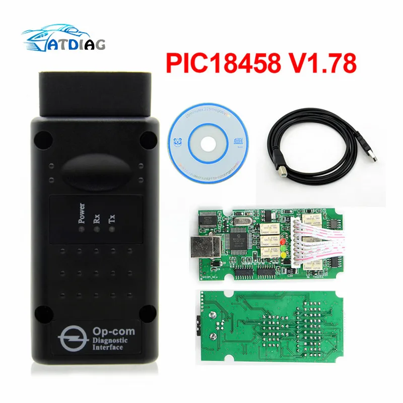 opcom v1.78 OPCOM 1,99 1,95 1,78 1,70 1,65 OBD2 CAN-BUS считыватель кода для Opel OP COM OP-COM диагностический PIC18F458 FTDI чип - Цвет: opcom v1.78