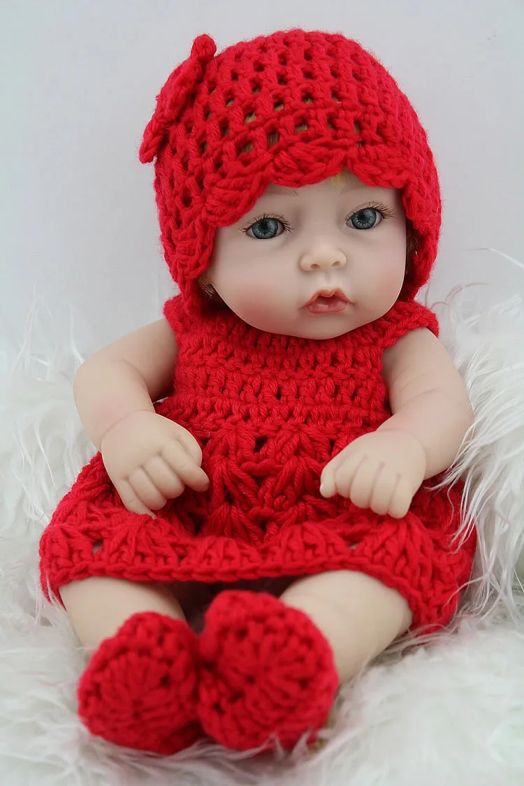 Kawaii baby dolls 10 inch Lovely Mini Reborn Babies Boy Realistic Lifelike Full Vinyl Bebe Doll For Children Playmate | Игрушки и хобби