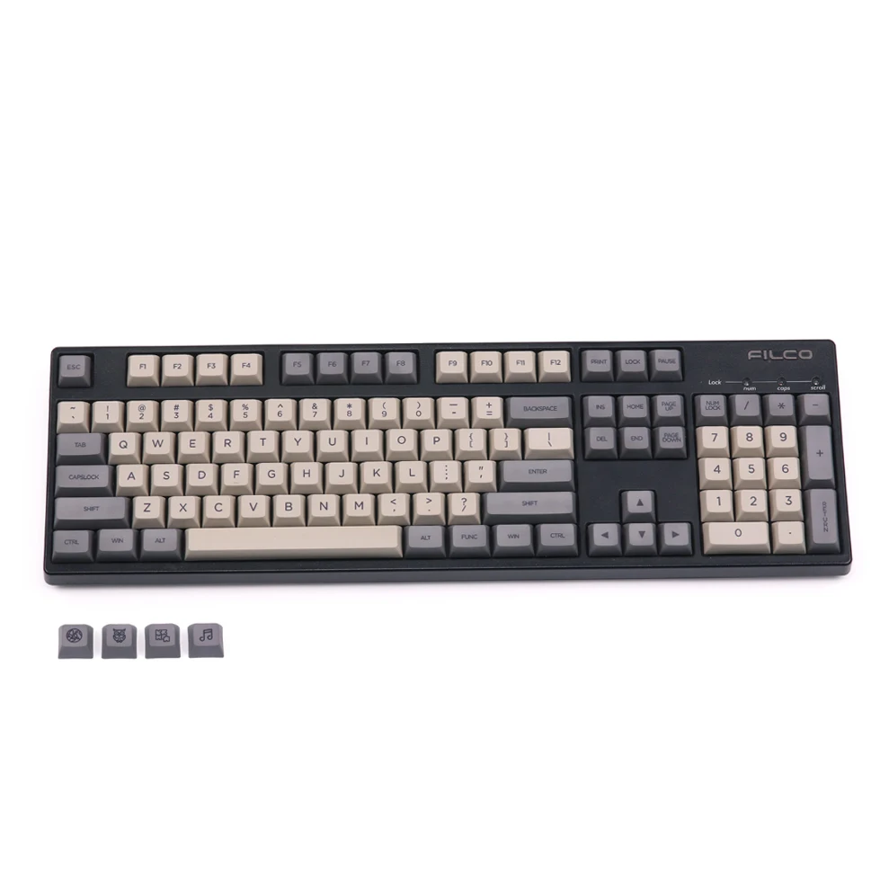 Ретро серый DSA keycap Dye sub 108 клавиш для Механическая клавиатура cherry mx|Клавиатуры| |
