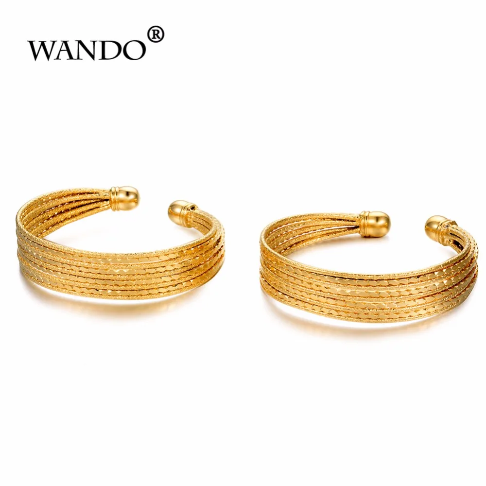 Wando18K 1 шт браслет в эфиопском стиле Для женщин Золотой Дубай Свадебные Эфиопский браслет Африка браслет матери фестиваль подарок B43