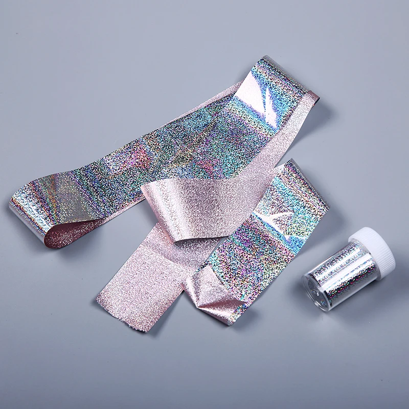 1 рулон 4*100 см Лазерная Звездная Фольга для ногтей голографическая Мерцающая