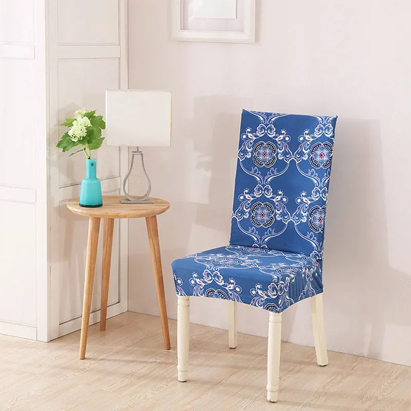 Чехол для стула с принтом спандекс современное сидение чехлы стульев CH37010 | Дом и
