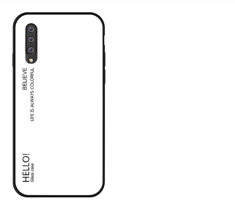 Для samsung Galaxy A50 чехол Мраморное зерно закаленное стекло градиент защитный чехол на заднюю панель для samsung A10 A20 A30 A40 A60 A70