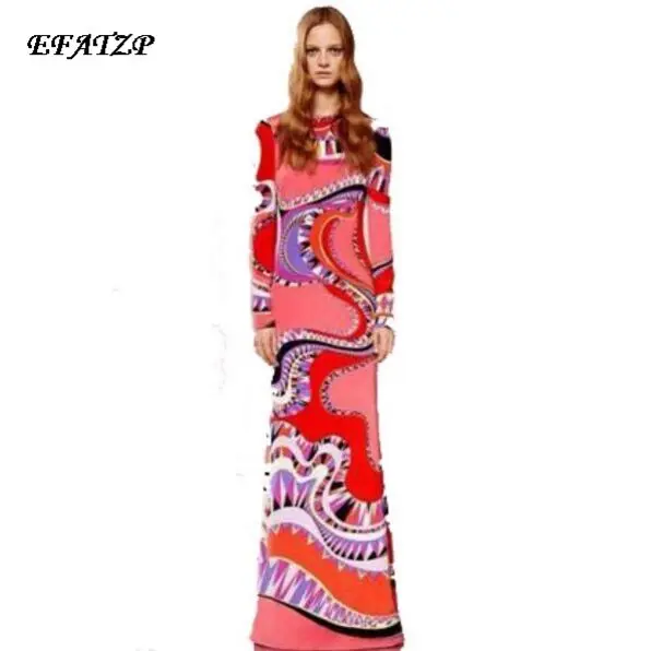 EFATZP Весна 2015 новое поступление Роскошные бренды с длинными рукавами красочный