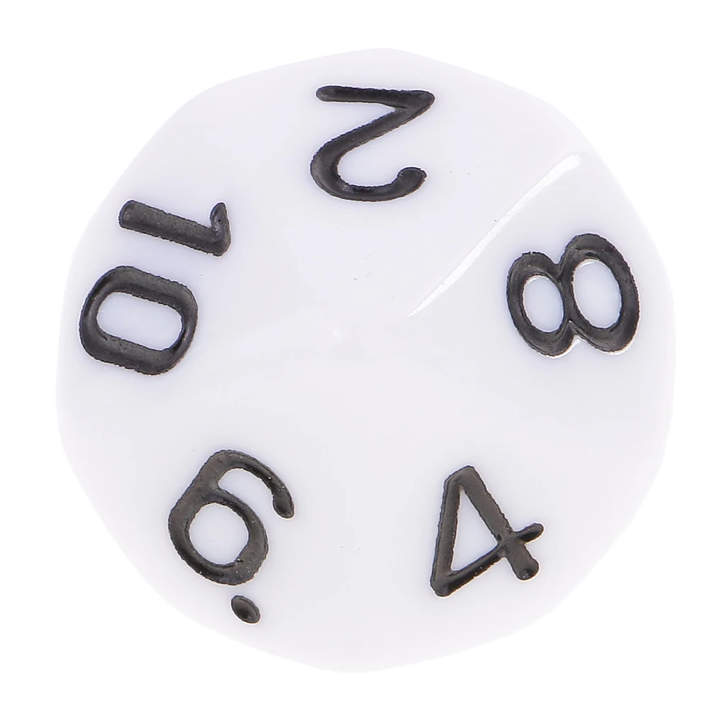 Набор акриловых кубиков 20x многогранный D10 10 двусторонний 16 мм для DND MTG TRPG