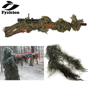 Камуфляжный охотничий костюм Ghillie, камуфляжный 3D-чехол для винтовки, пистолета, эластичный ремень, для снайперской охоты, пейнтбола