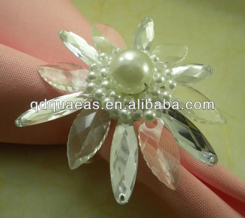 Прозрачный Кристалл бриллиант дешевое кольцо для салфеток акриловый Свадебный