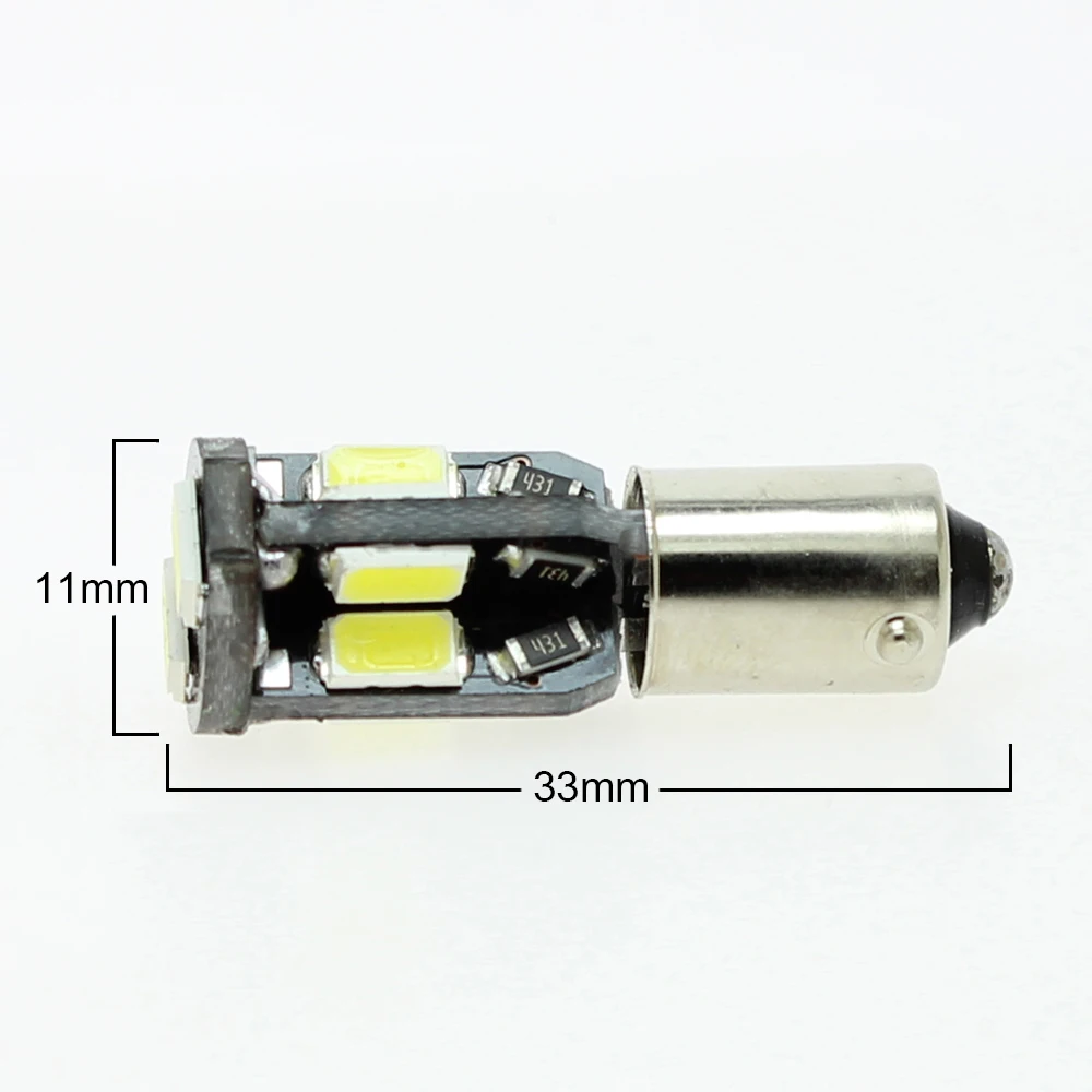 10X лампада led BA9S BAX9S T4W 1 Вт Автомобильный номерной знак свет Поворотная сигнальная