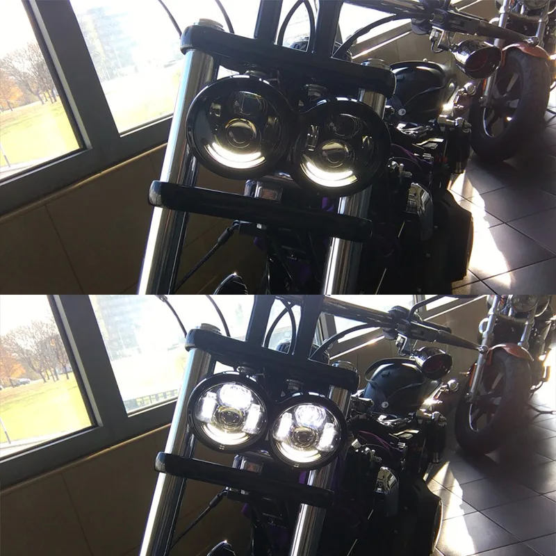 FADUIES 4 5 дюймовая мотоциклетная светодиодный светодиодная фара с ДХО для