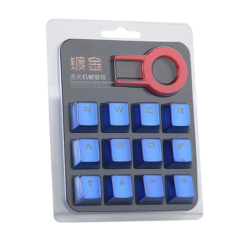 12 клавиш механическая клавиатура колпачки для синие Double shot инъекции MX Style WASD PBT с
