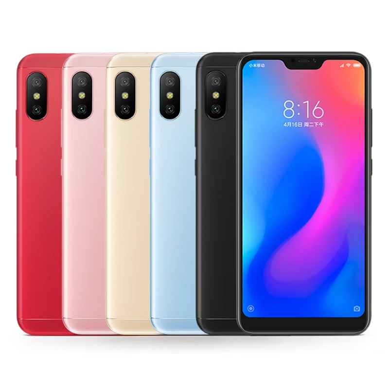 Оригинальный Xiaomi Redmi 6 Pro 4 ГБ Оперативная память 64 Встроенная мобильного телефона