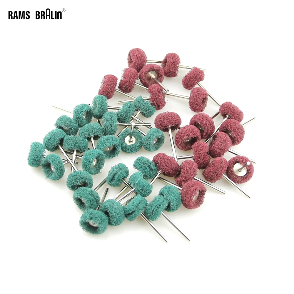 

100 шт. Т-образная грубая и тонкая нетканая шлифовальная головка для удаления заусенцев с дерева, удаления ржавчины с металла