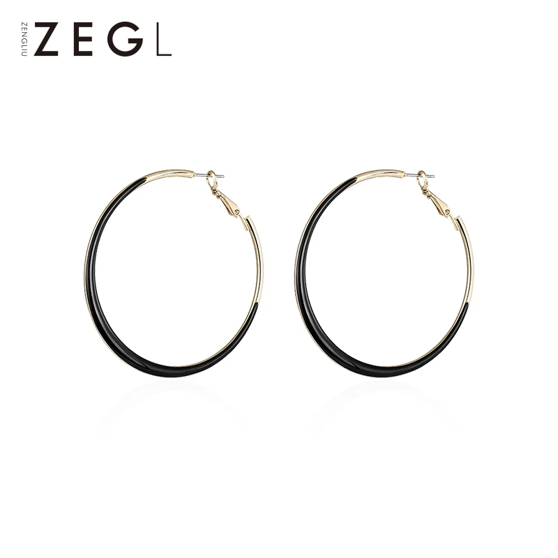 Женские большие серьги ZEGL с круглыми ушками | Украшения и аксессуары