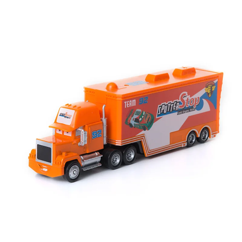 NO. 92 Truck Disney Pixar Cars 2 3 игрушки № 35 грузовик молния McQueen Джексон шторм Рамирез Мак дядюшка 1:55 литой модельный автомобиль игрушка детский подарок - Цвет: NO. 92 Truck