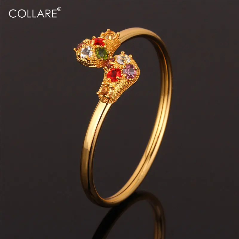 

Collare Crystal Bracelets For Women Gift Gold/Silver Color Rhinestone Fashion Indian Jewelry Cuff Bracelets & Bangles H167
