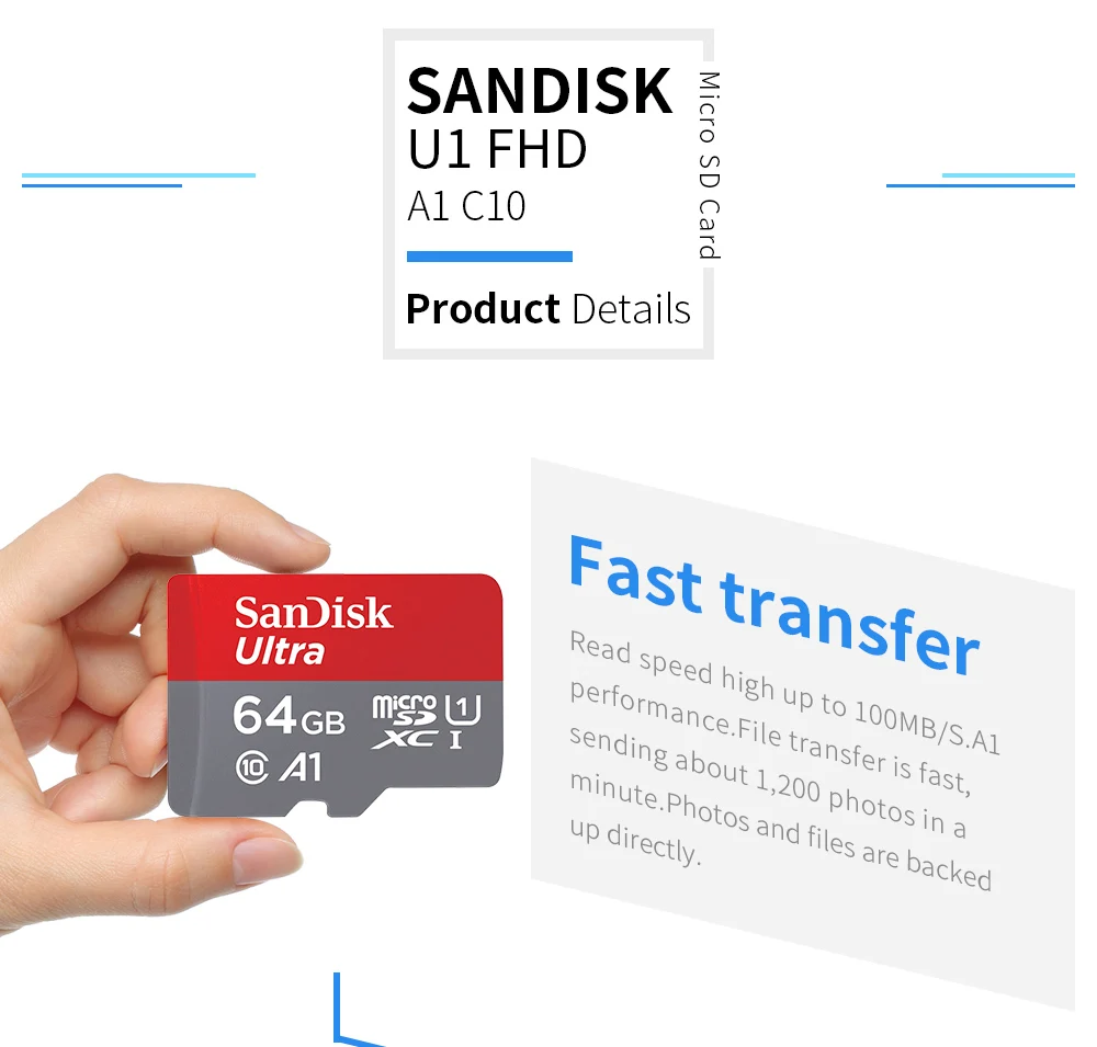 SanDisk Ультра карта памяти 400 Гб 128 Гб 64 ГБ 32 ГБ 16 ГБ Micro SD карта 200 ГБ 256 ГБ SDHC/SDXC класс 10 UHS-I TF карты для смартфонов