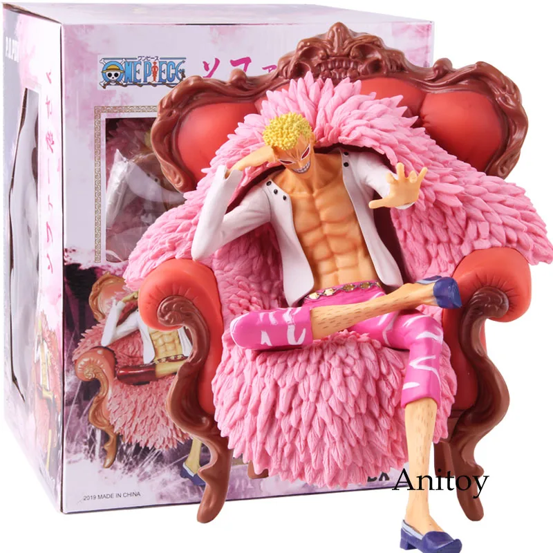 with retail box Аниме one piece Donquixote Doflamingo с диванной ПВХ P.O.P one piece Doflamingo Фигурка Статуя Коллекционная модель игрушки - Цвет: with retail box