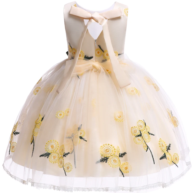 Girls Tulle Flower Princess Tutu Dress Baby Bridesmaid Girl Wedding Ball Gown Kids Prom Party Dresses vestidos | Детская одежда и