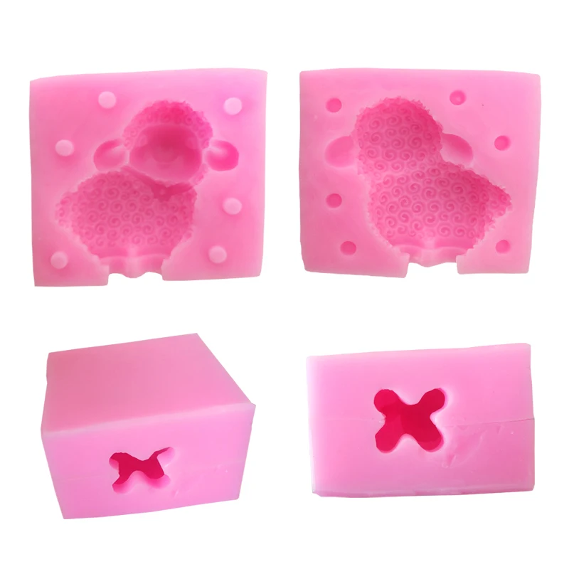 Мультяшное 3D мыло в форме овечки силиконовая форма виде животного для украшения