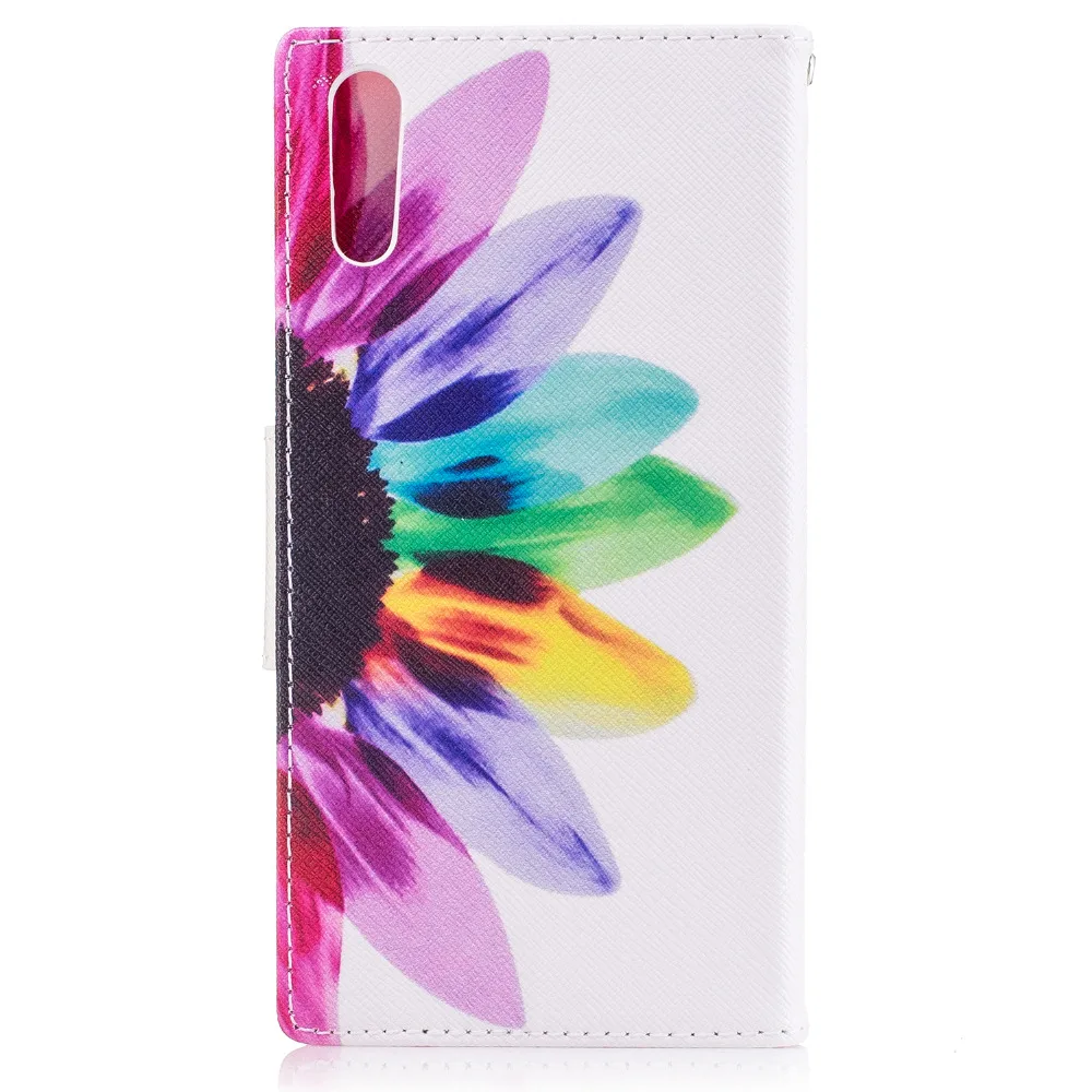 For Sony Xperia XZ flip case painted wallet leather cover F8331 mobile phone Case Coque Funda | Мобильные телефоны и