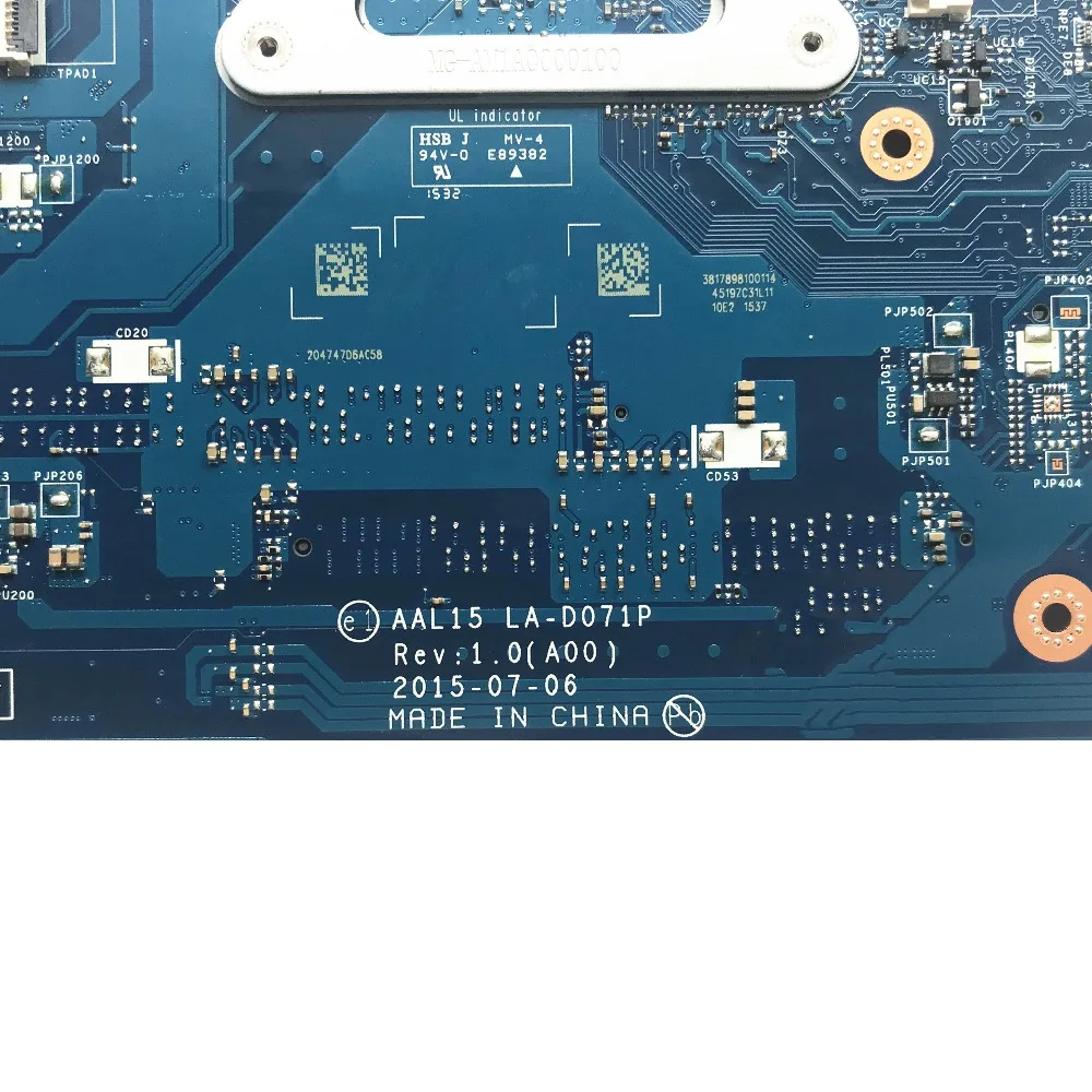 Материнская плата для ноутбука DELL 5559 с процессором SR2EU I3 6100U AAL15 LA D071P CN 027G19 27G19 100%