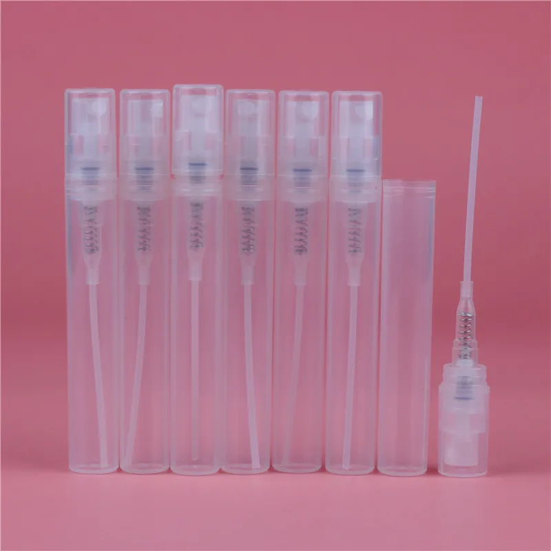 

5ml (105Pieces/Lot) 2ml 3ml 5ml Plastic MINI SAMPLE Refillable Bottle Dull Polish Translucence Sample Spray Perfume Bottle