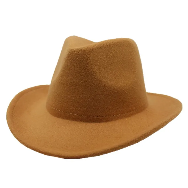 Кепка oZyc из шерсти для мужчин и женщин кепка Sombrero Шляпа Fedora ковбойская в