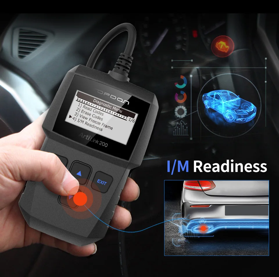 Автомобильный диагностический инструмент TOPDON arilskino 200, автоматический OBDII OBD2 сканер, механический Автосканер для OBD 2 II автомобиля X431 Creader 3001