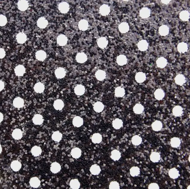 Черный 20 см* 34 см блестящая ткань в горошек простыни из искусственной кожи для бантов украшения ручной работы материалы Сумка Обувь Аксессуары - Цвет: Черный